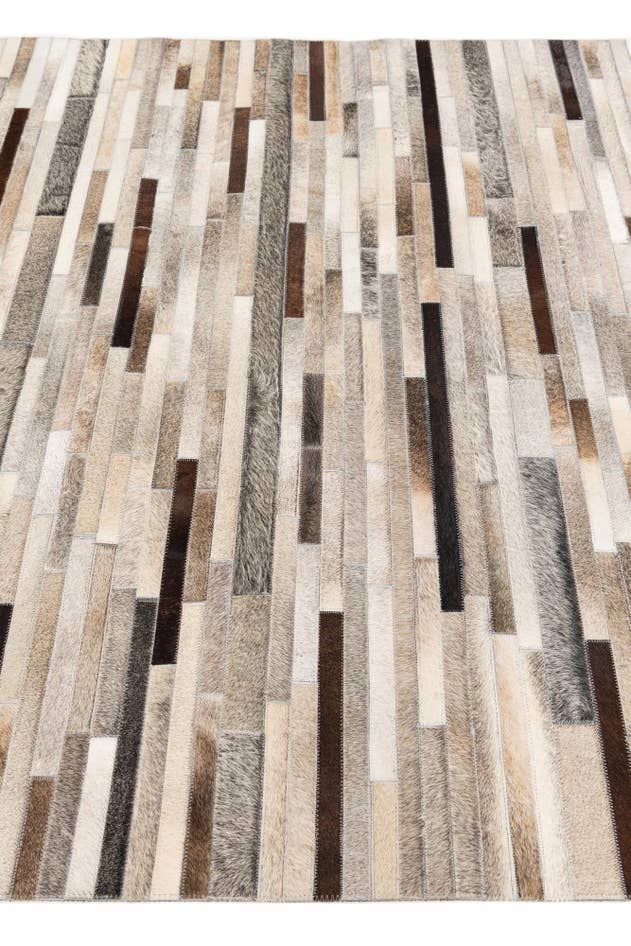 Detail image of 5' 1 x 7' 11 Cowhide Stocks Rug