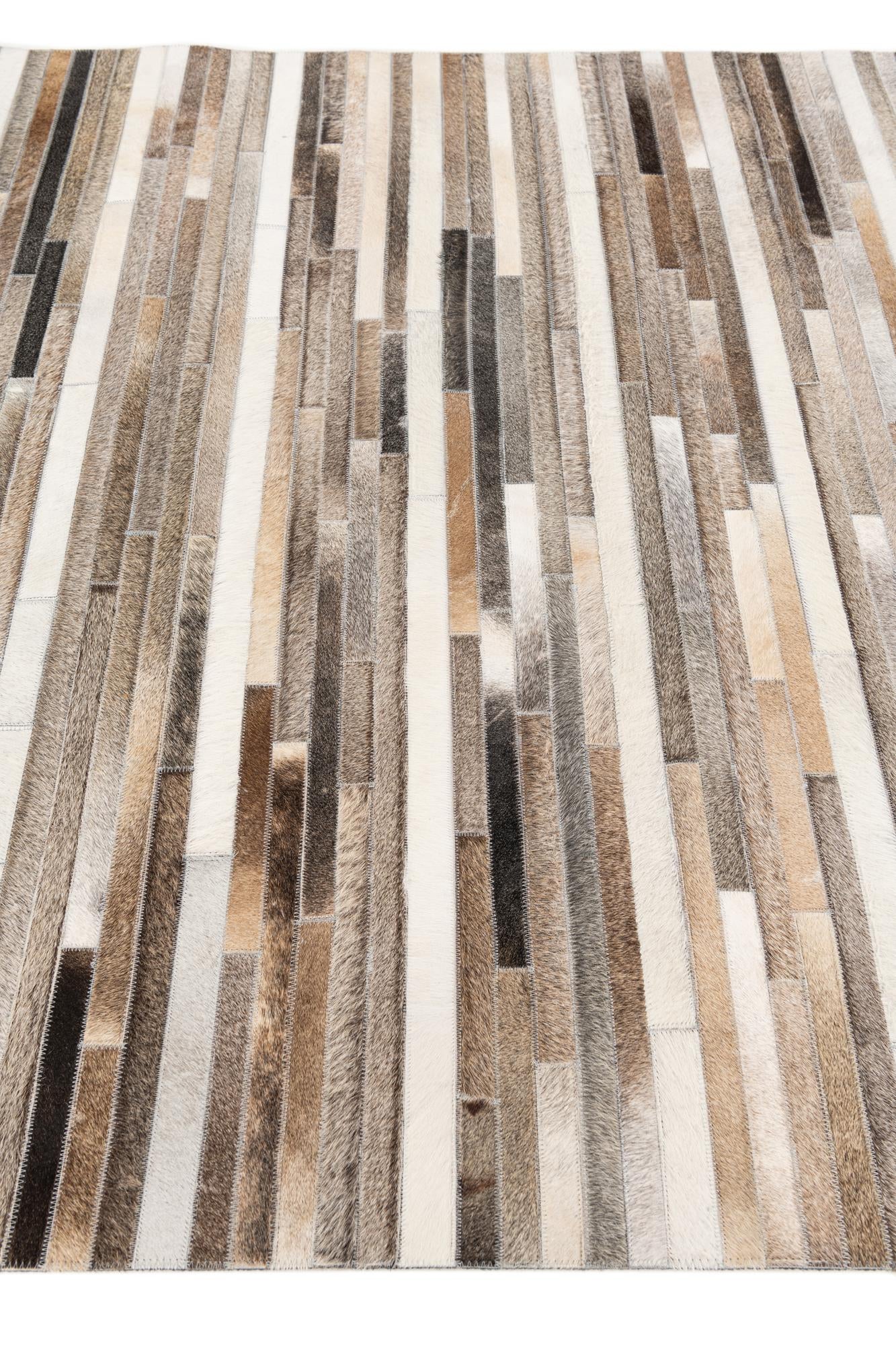 5' 1 x 8' Cowhide Stocks Rug