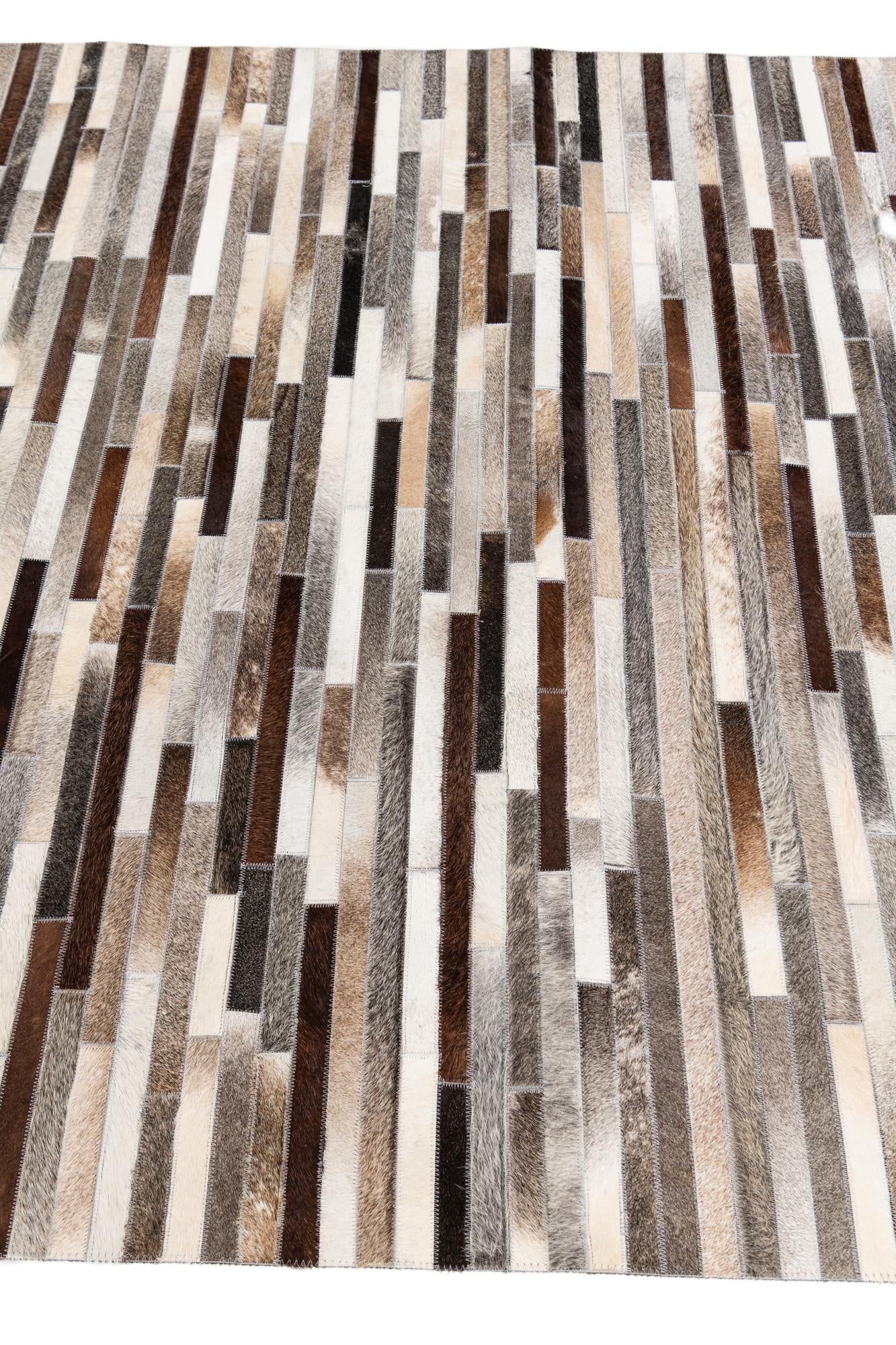 5' 1 x 7' 11 Cowhide Stocks Rug