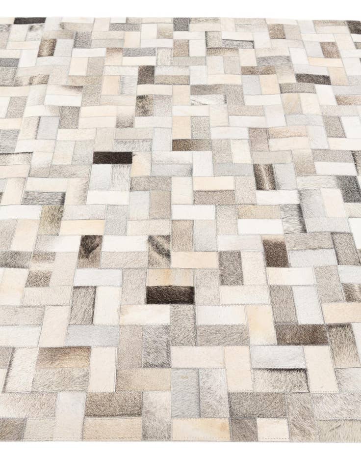 Detail image of 5' 1 x 8' Cowhide Stocks Rug