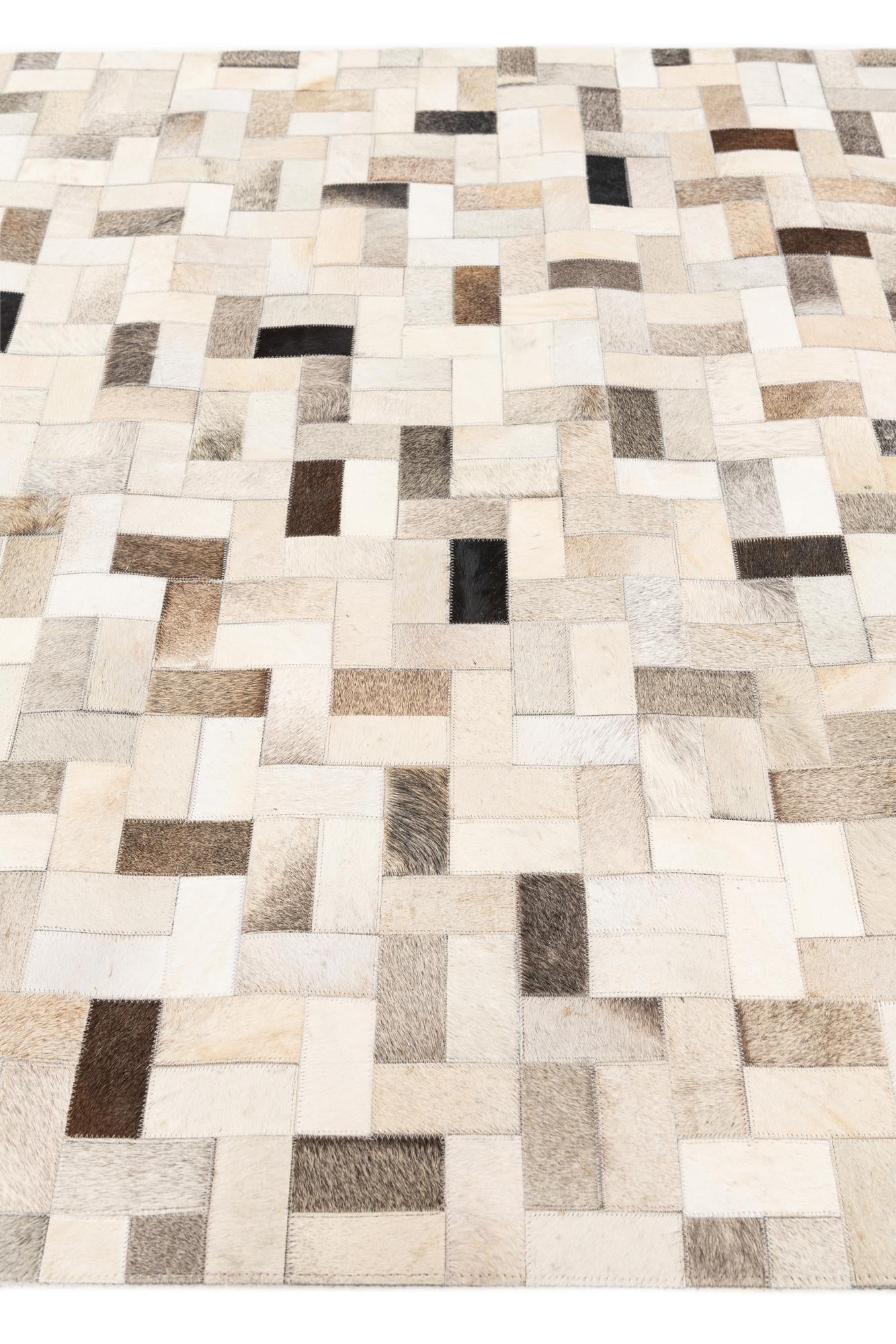 5' x 7' 11 Cowhide Stocks Rug