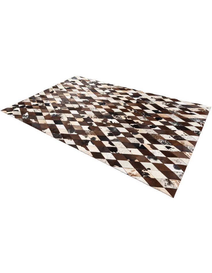 Detail image of 5' 2 x 8' 1 Cowhide Stocks Rug