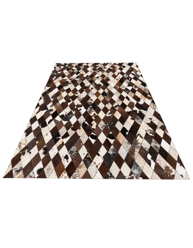 Detail image of 5' 2 x 8' 1 Cowhide Stocks Rug