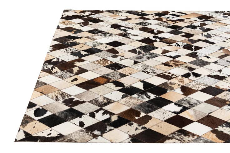 Detail image of 5' x 8' Cowhide Stocks Rug