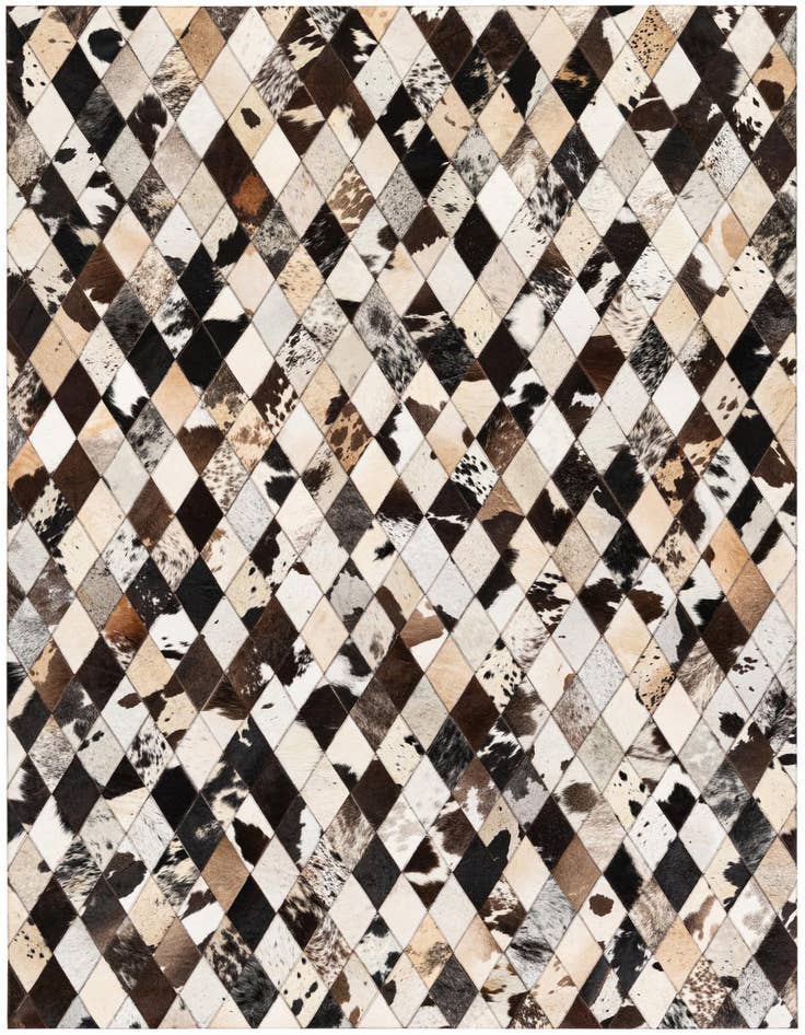 Detail image of 5' x 8' Cowhide Stocks Rug