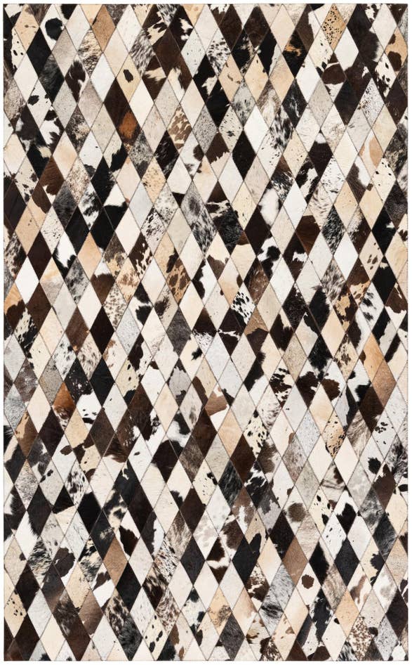 Detail image of 5' x 8' Cowhide Stocks Rug