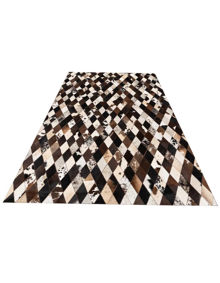 Detail image of 5' 2 x 8' Cowhide Stocks Rug
