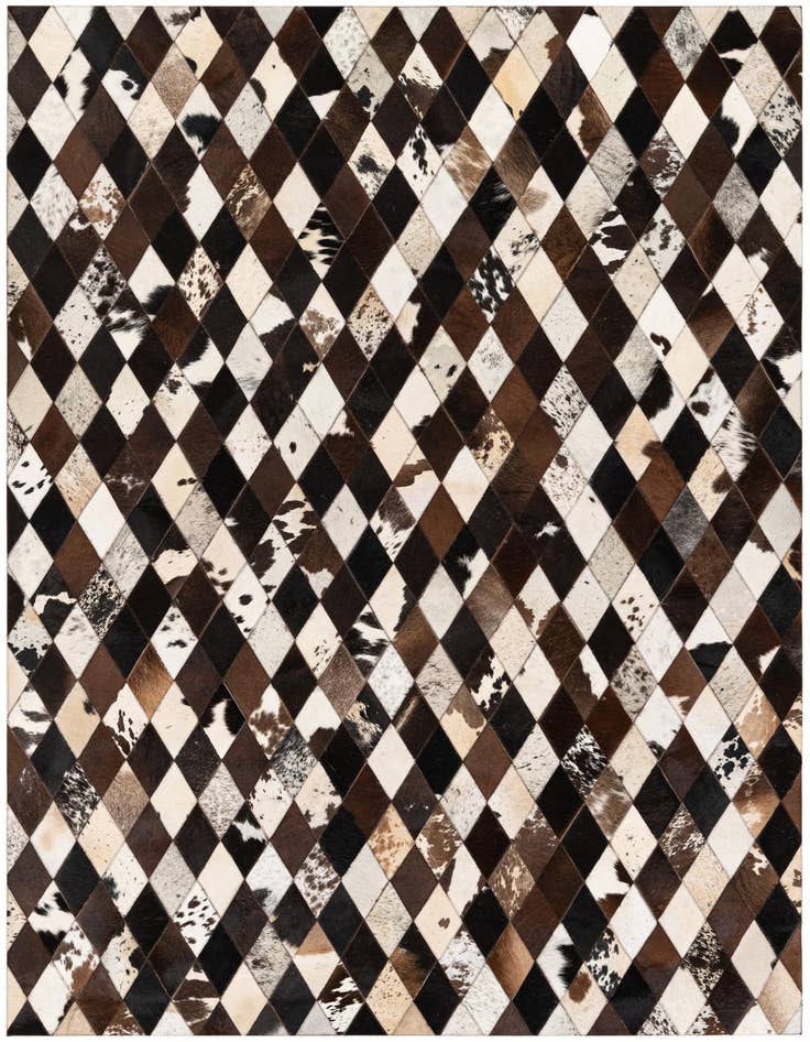 Detail image of 5' 2 x 8' Cowhide Stocks Rug