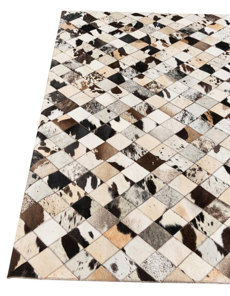 Detail image of 5' x 8' Cowhide Stocks Rug