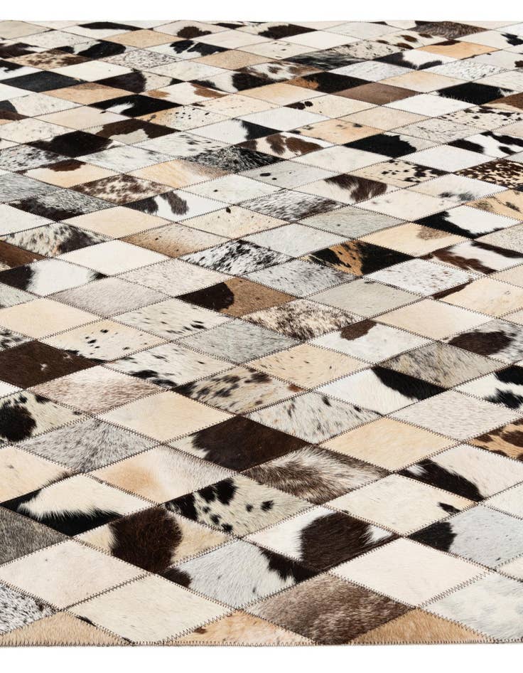 Detail image of 5' x 8' Cowhide Stocks Rug