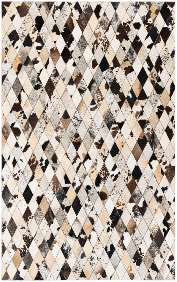 Detail image of 5' x 8' Cowhide Stocks Rug