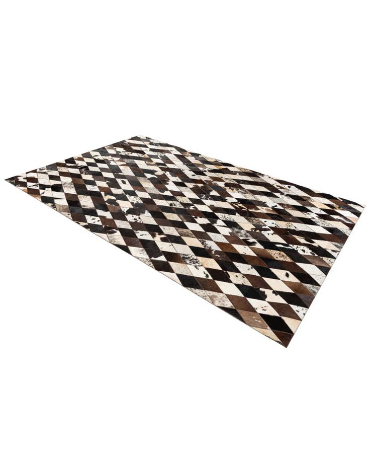 Detail image of 5' 2 x 8' 1 Cowhide Stocks Rug