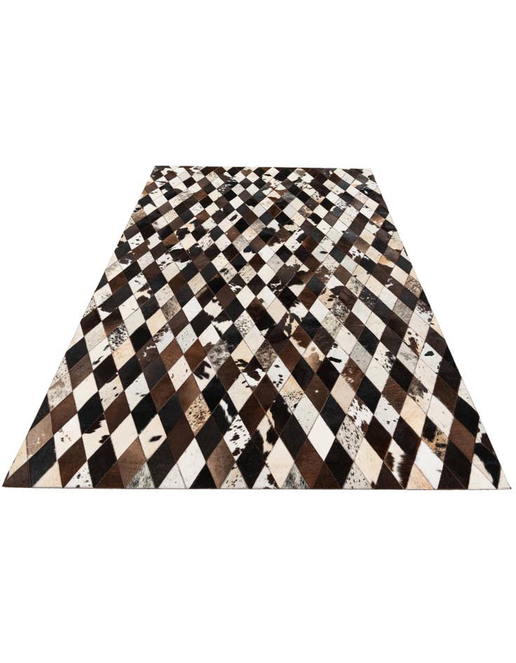 Detail image of 5' 2 x 8' 1 Cowhide Stocks Rug