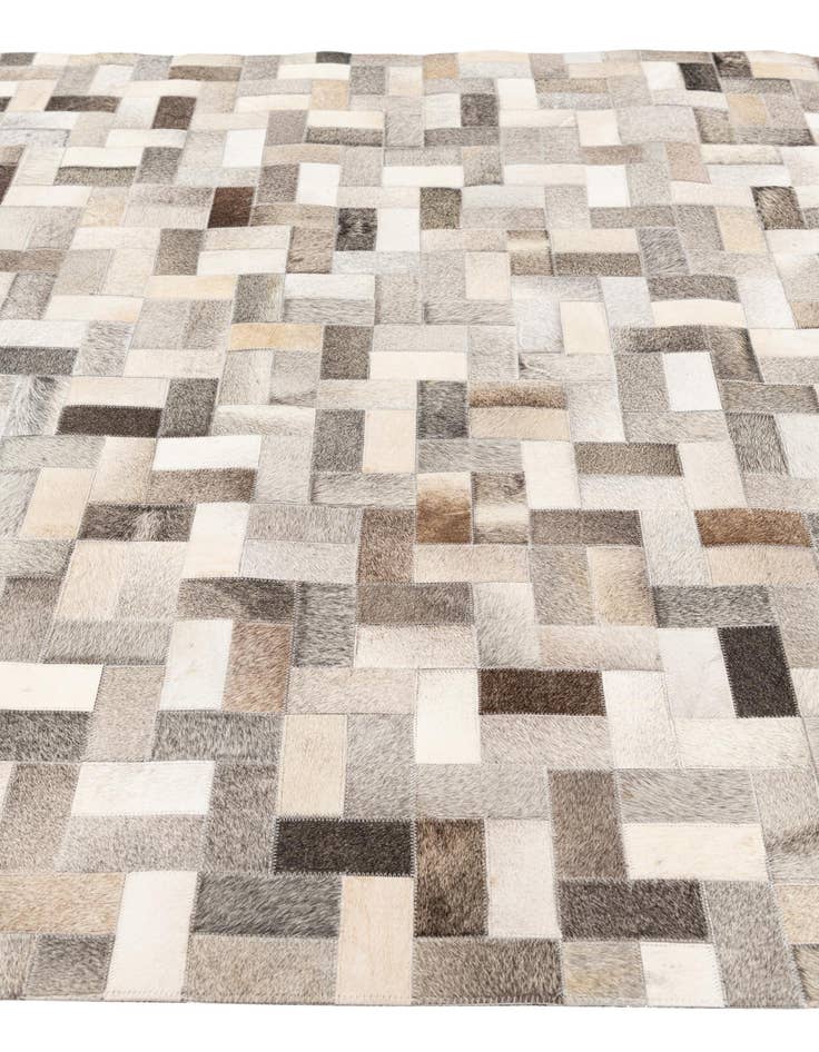 Detail image of 5' 1 x 8' Cowhide Stocks Rug