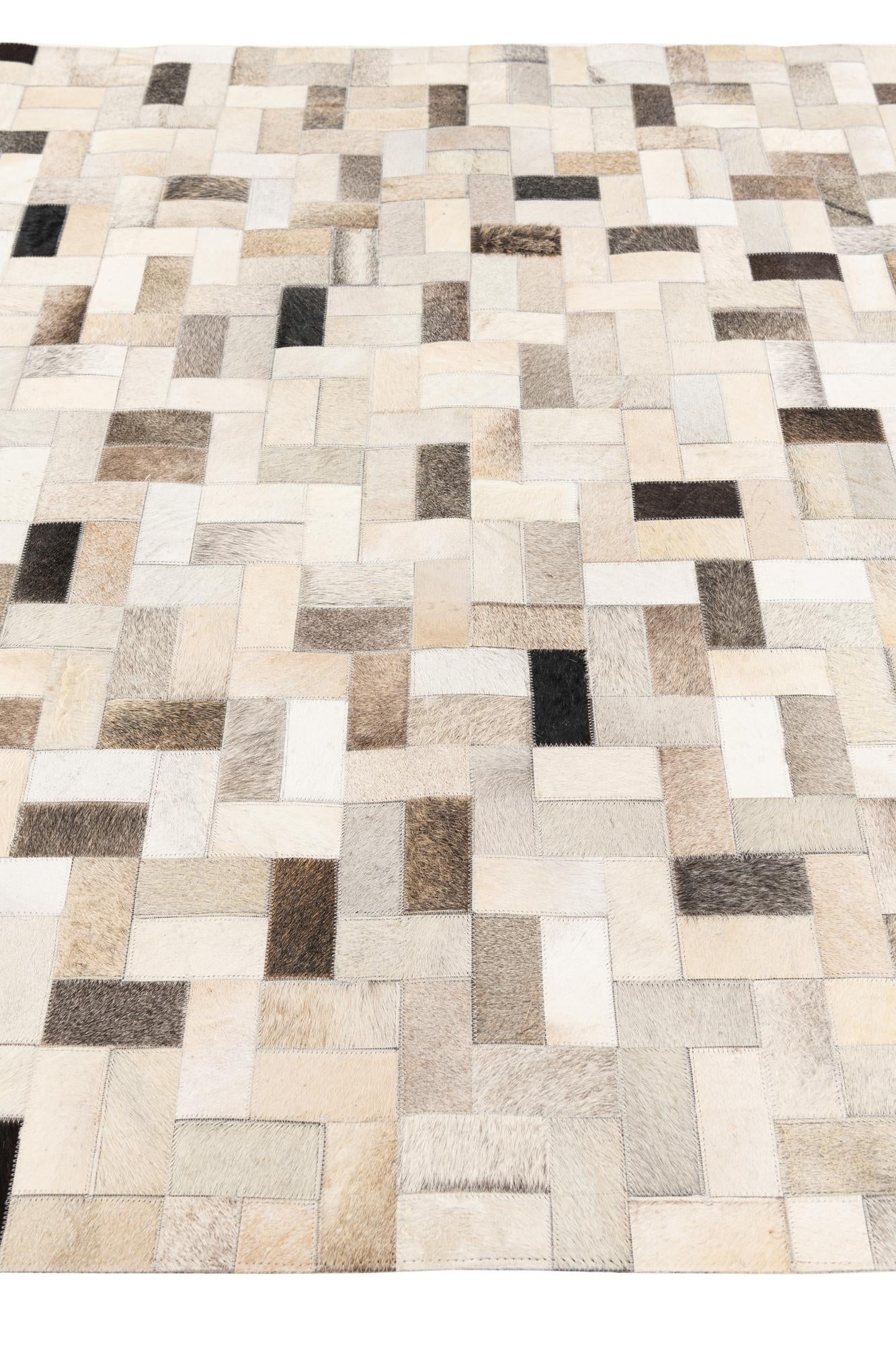 5' x 7' 11 Cowhide Stocks Rug