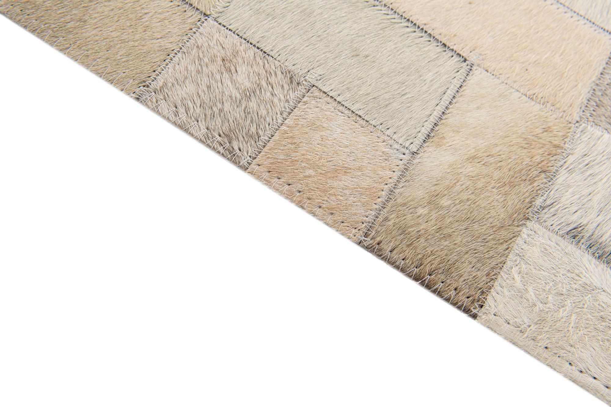 5' x 7' 11 Cowhide Stocks Rug