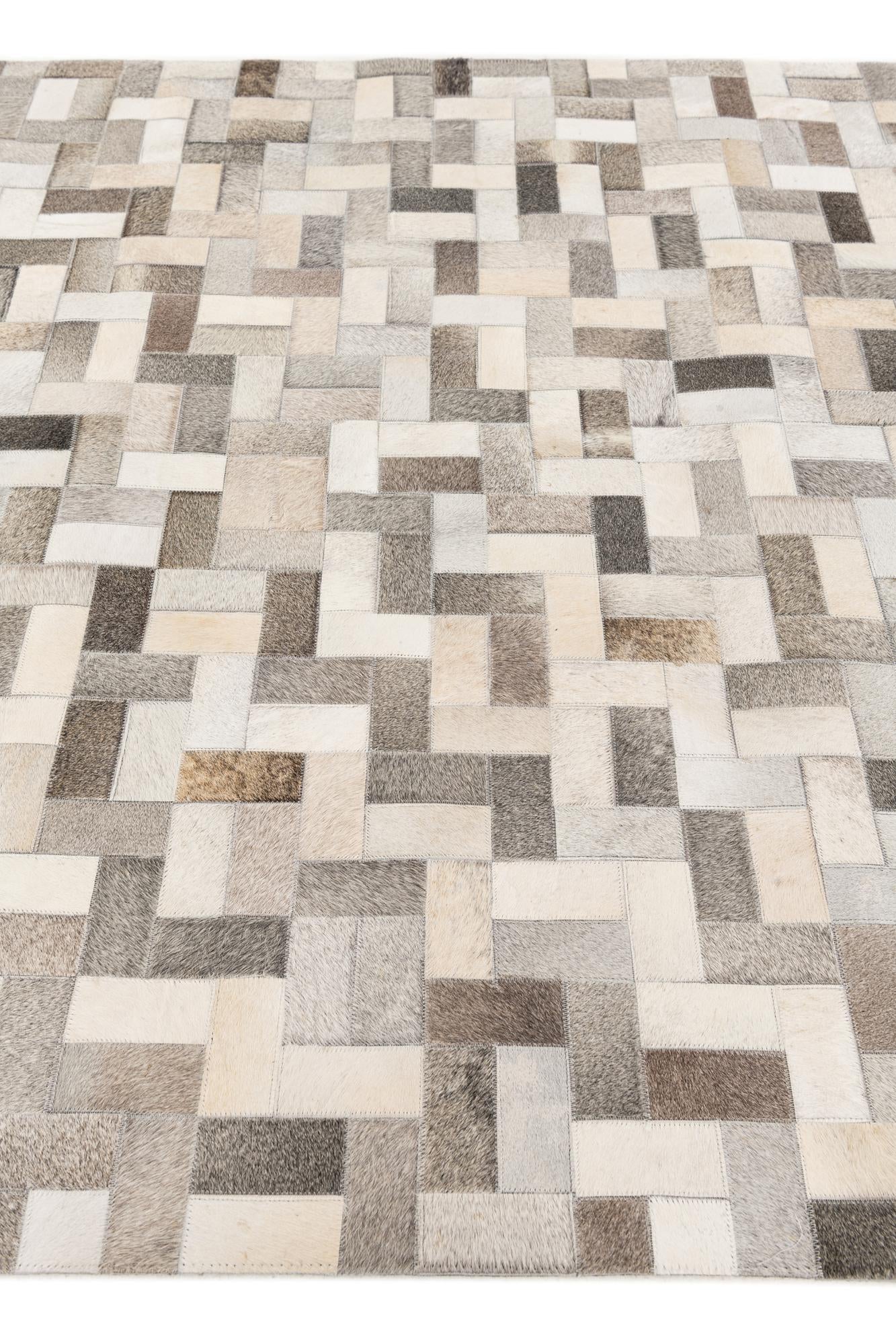5' 1 x 8' Cowhide Stocks Rug