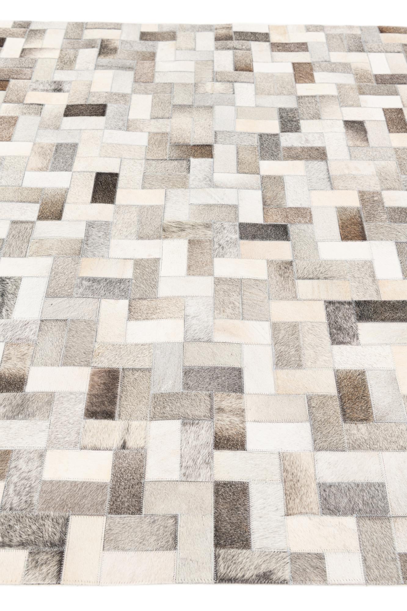 5' 1 x 8' Cowhide Stocks Rug