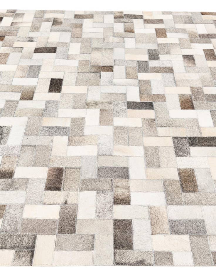 Detail image of 5' 1 x 8' Cowhide Stocks Rug