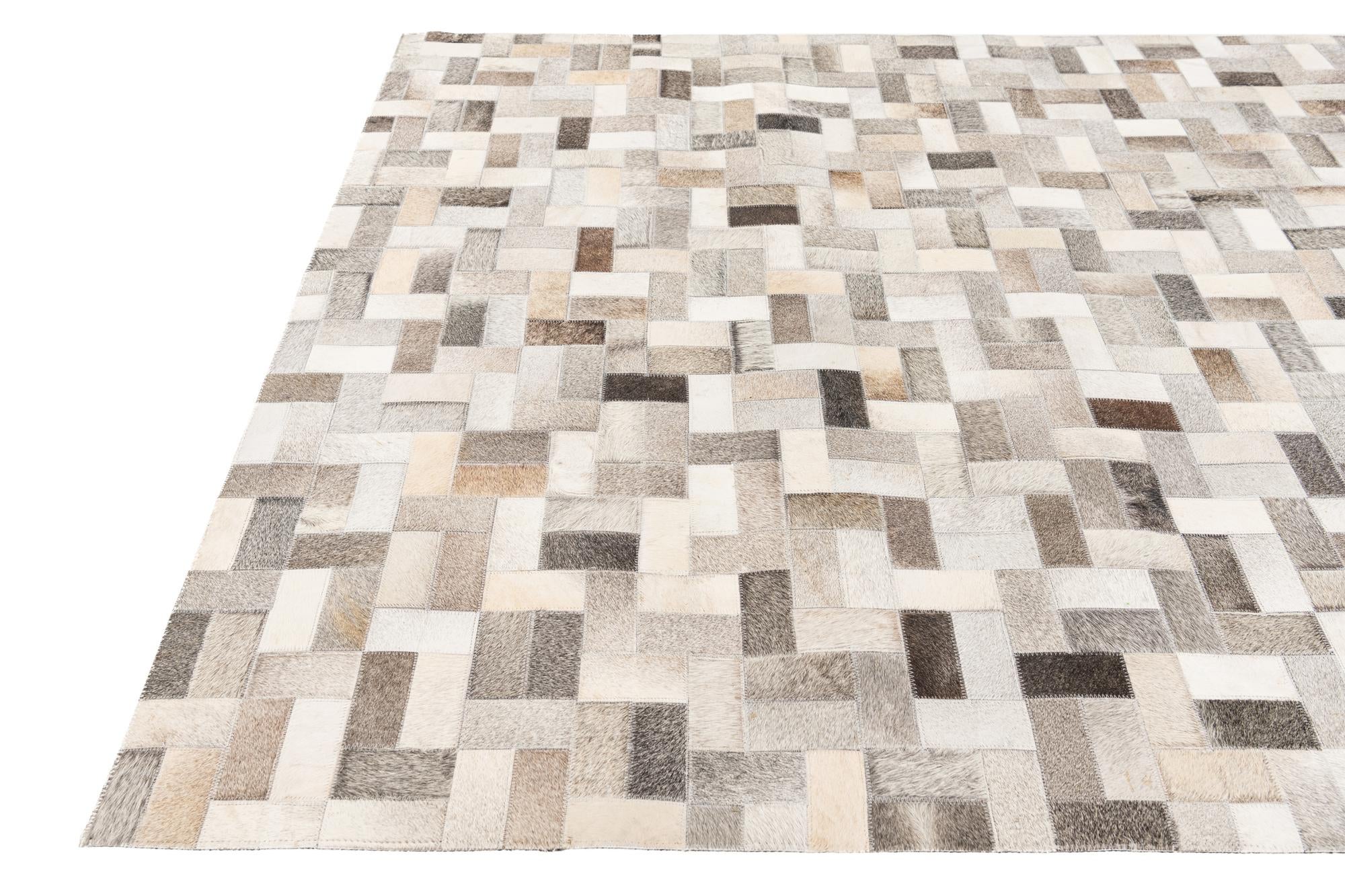 5' x 8' Cowhide Stocks Rug