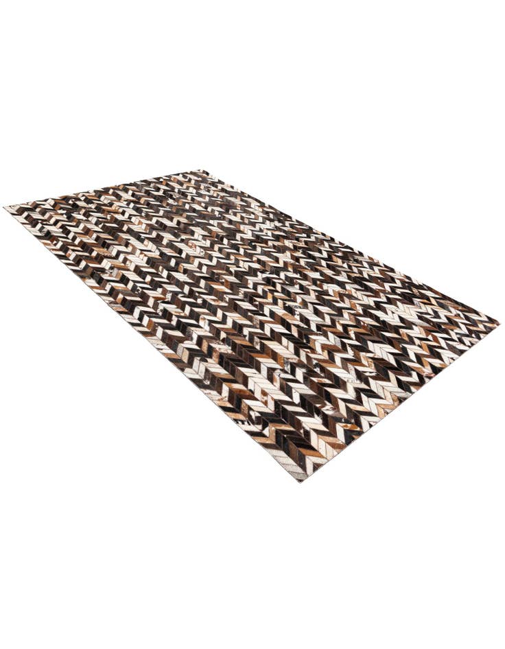 Detail image of 4' 11 x 8' Cowhide Stocks Rug