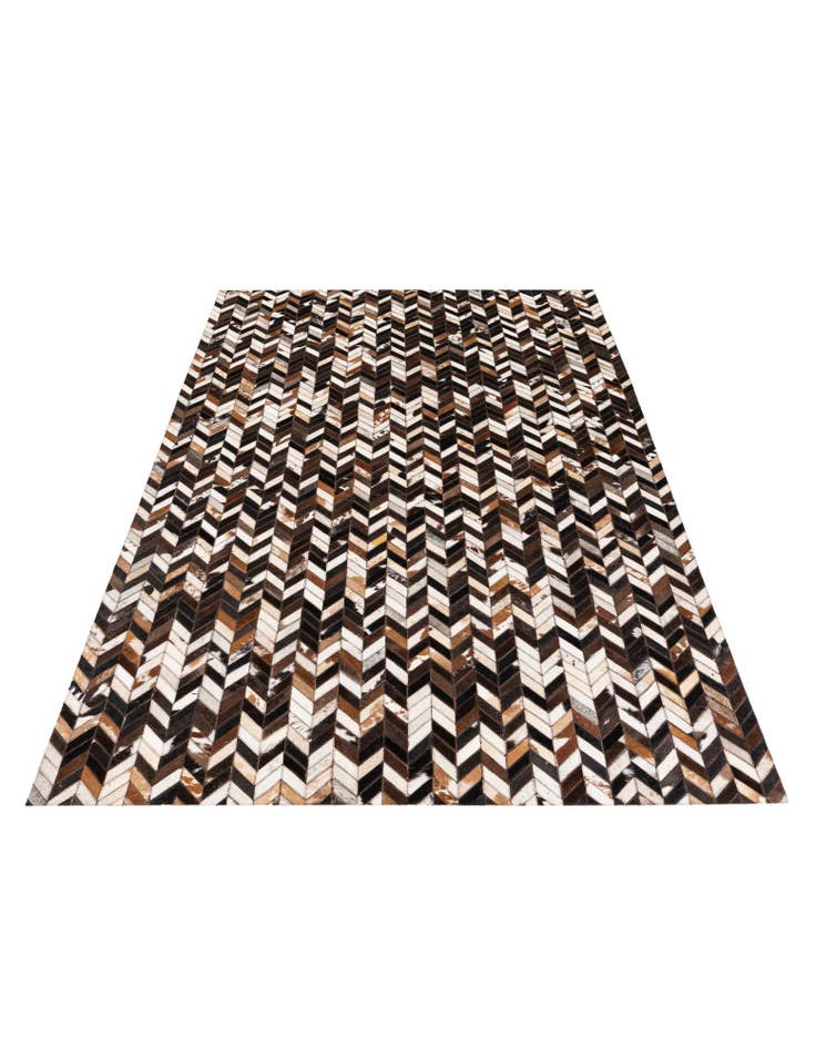 Detail image of 4' 11 x 8' Cowhide Stocks Rug