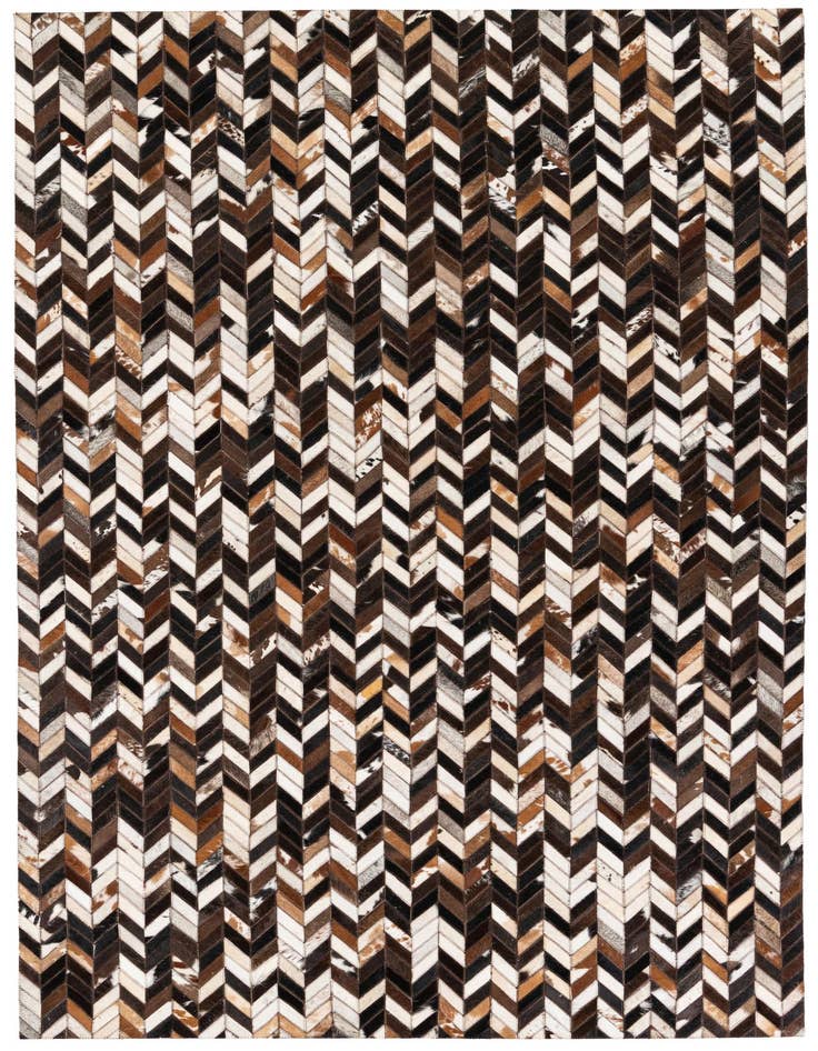Detail image of 4' 11 x 8' Cowhide Stocks Rug