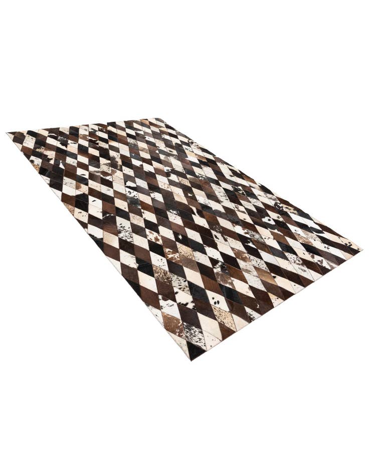 Detail image of 5' 2 x 8' 2 Cowhide Stocks Rug