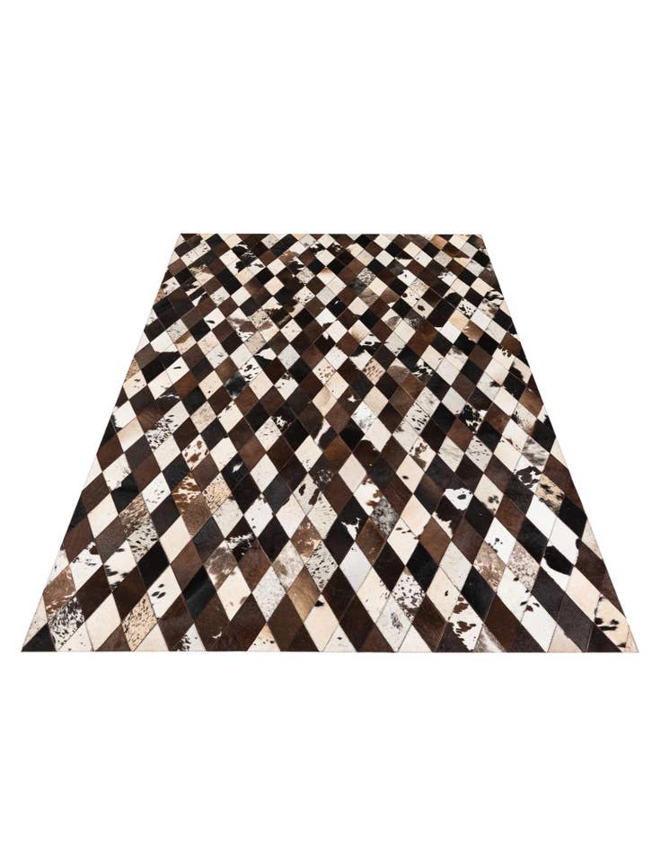 Detail image of 5' 2 x 8' 2 Cowhide Stocks Rug