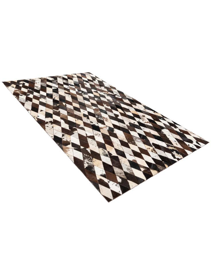 Detail image of 5' 2 x 8' 1 Cowhide Stocks Rug