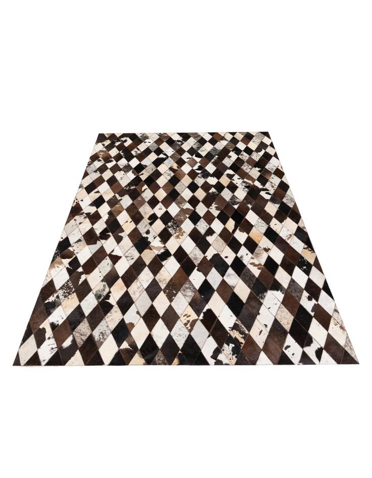 Detail image of 5' 2 x 8' 1 Cowhide Stocks Rug