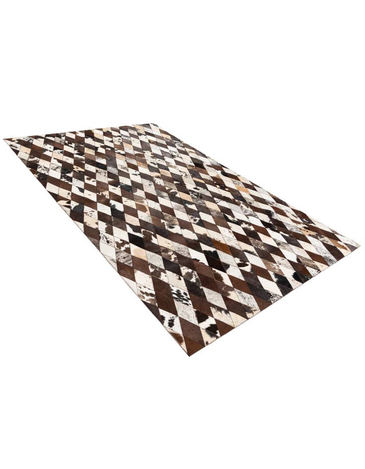 Detail image of 5' 1 x 8' 1 Cowhide Stocks Rug