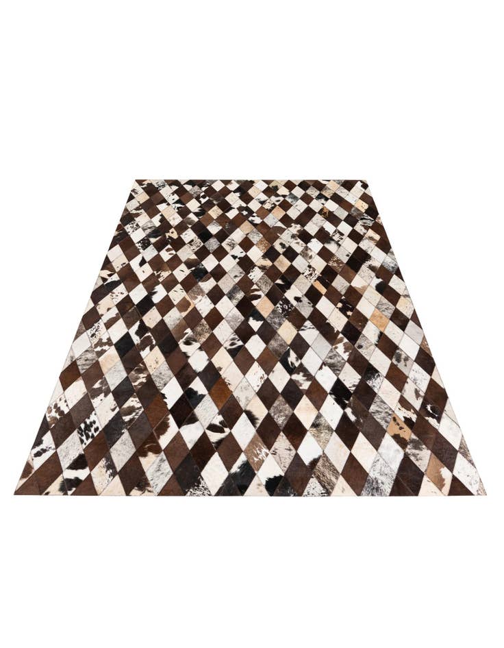 Detail image of 5' 1 x 8' 1 Cowhide Stocks Rug