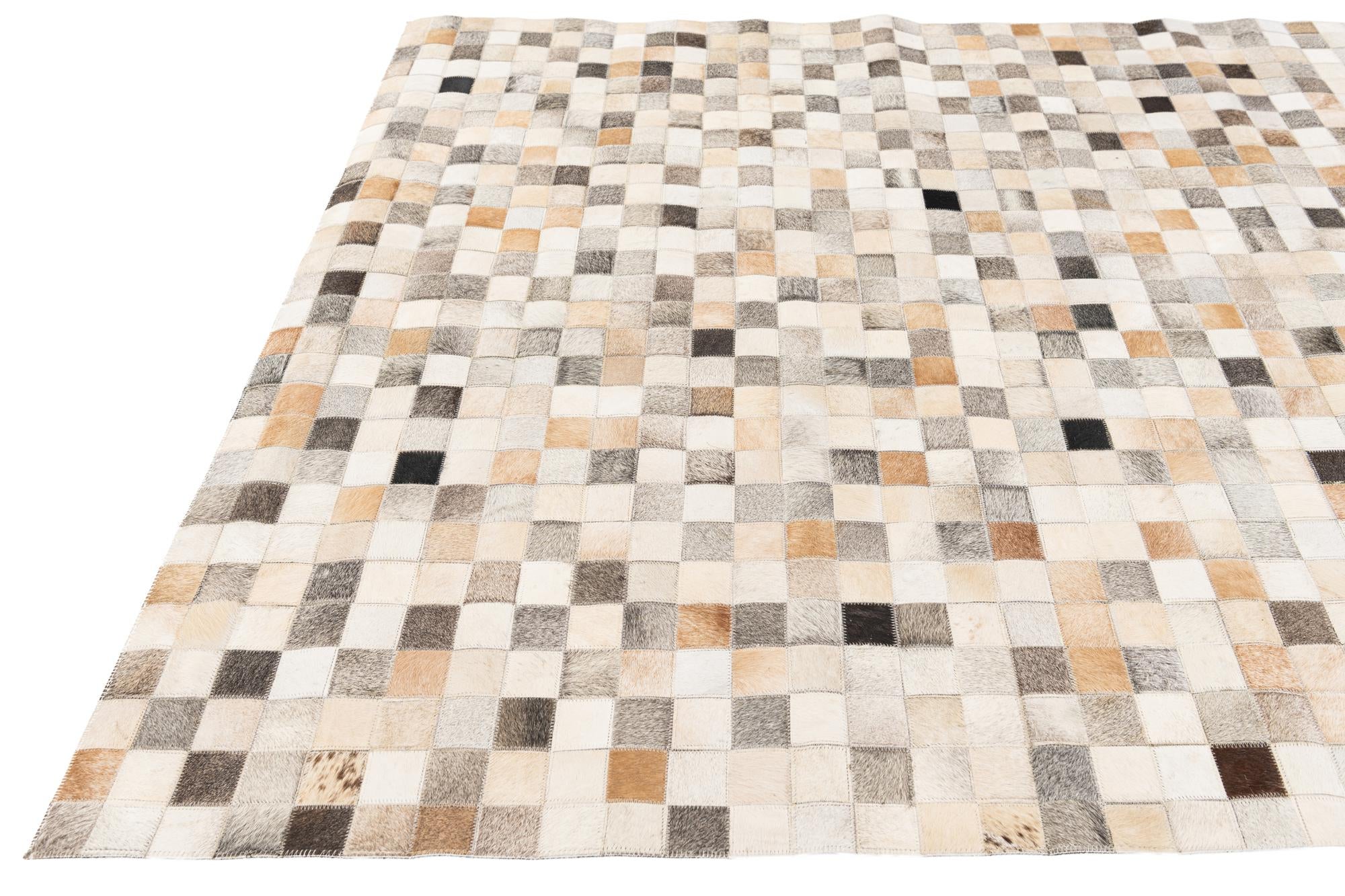 5' 1 x 7' 9 Cowhide Stocks Rug