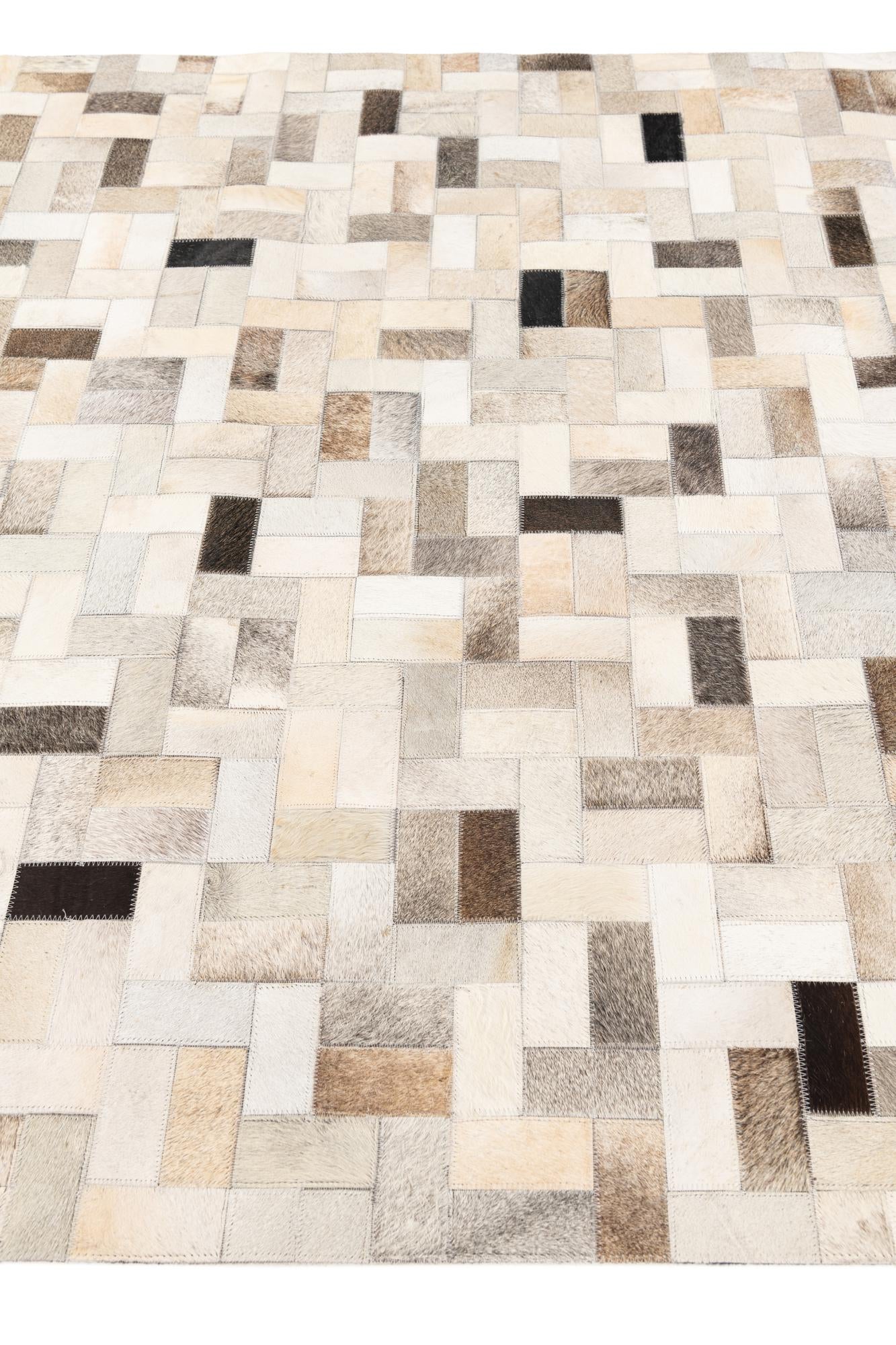 5' x 7' 11 Cowhide Stocks Rug