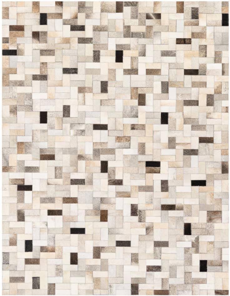 Detail image of 5' x 7' 11 Cowhide Stocks Rug