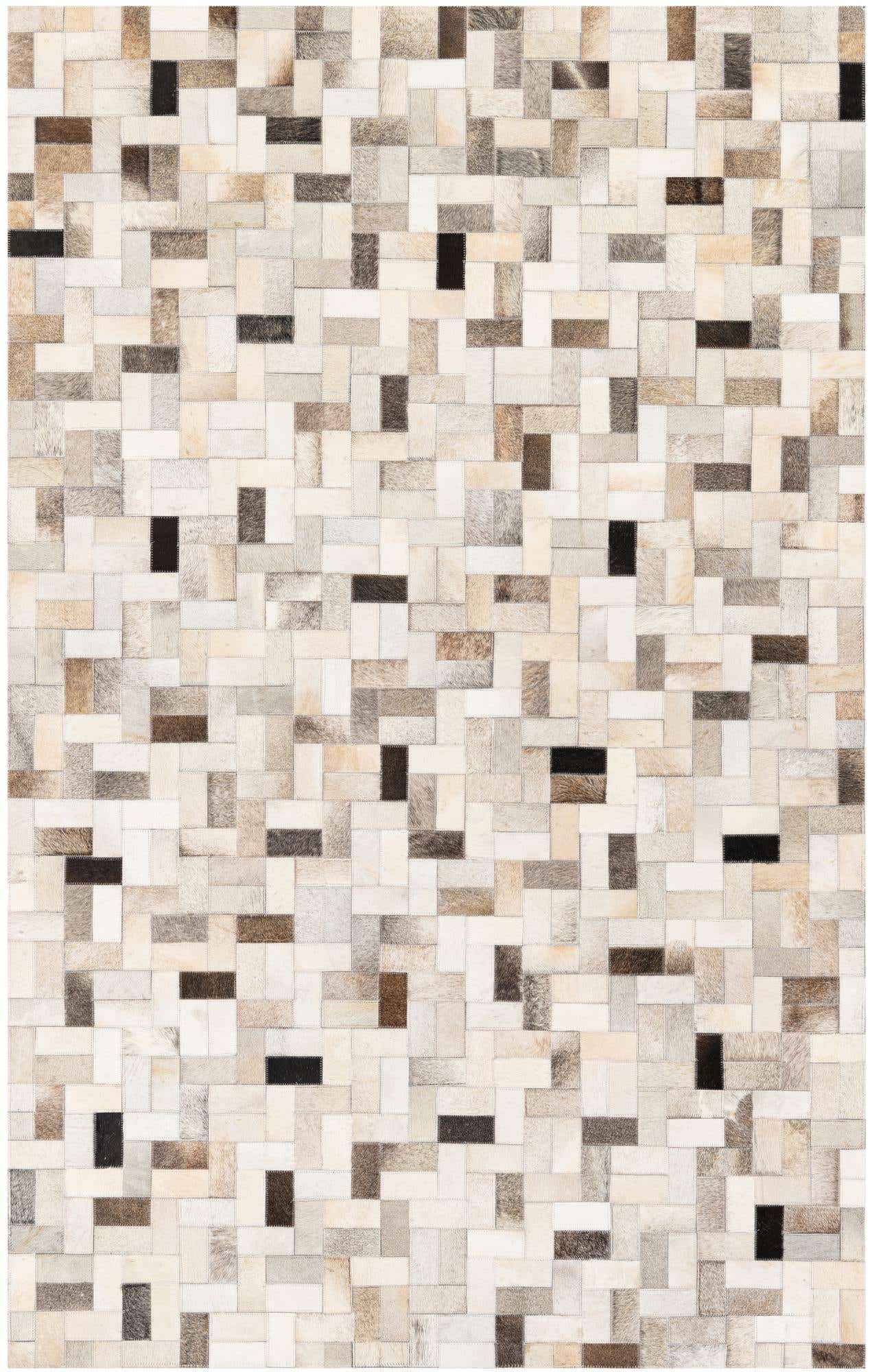 5' x 7' 11 Cowhide Stocks Rug