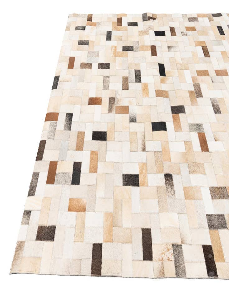 Detail image of 5' 1 x 8' Cowhide Stocks Rug