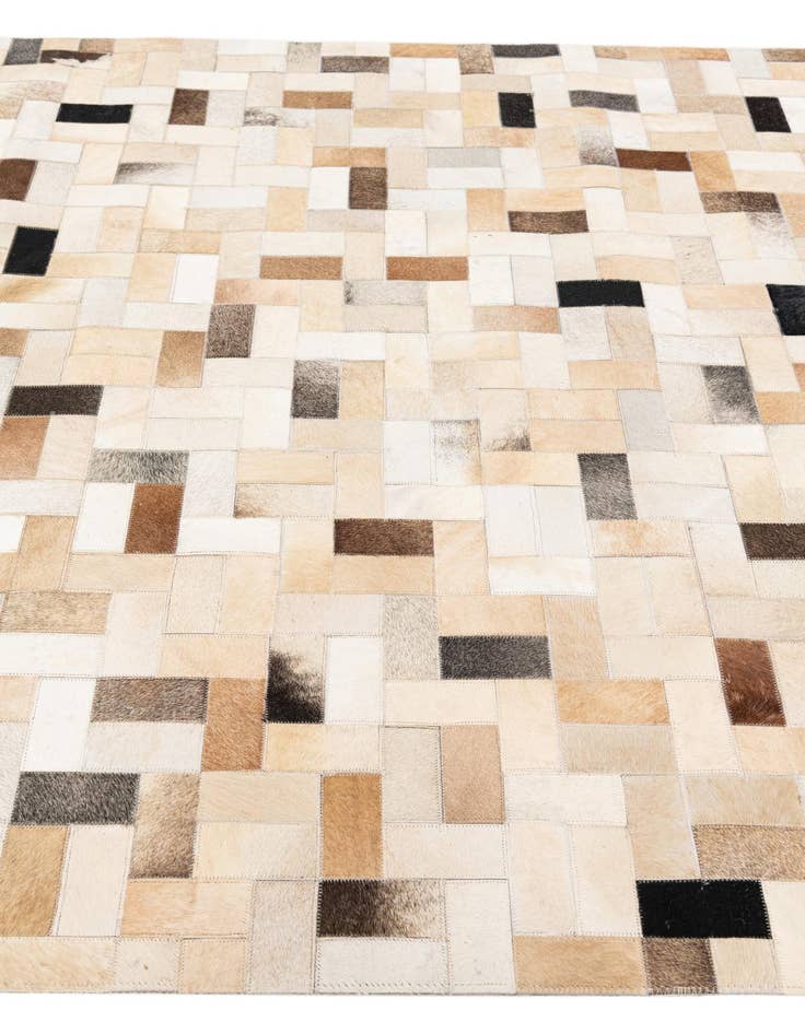 Detail image of 5' 1 x 8' Cowhide Stocks Rug