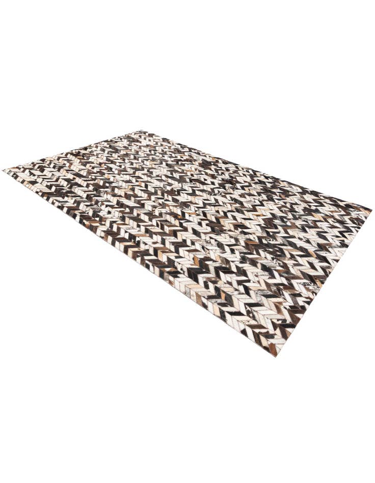 Detail image of 4' 11 x 7' 10 Cowhide Stocks Rug