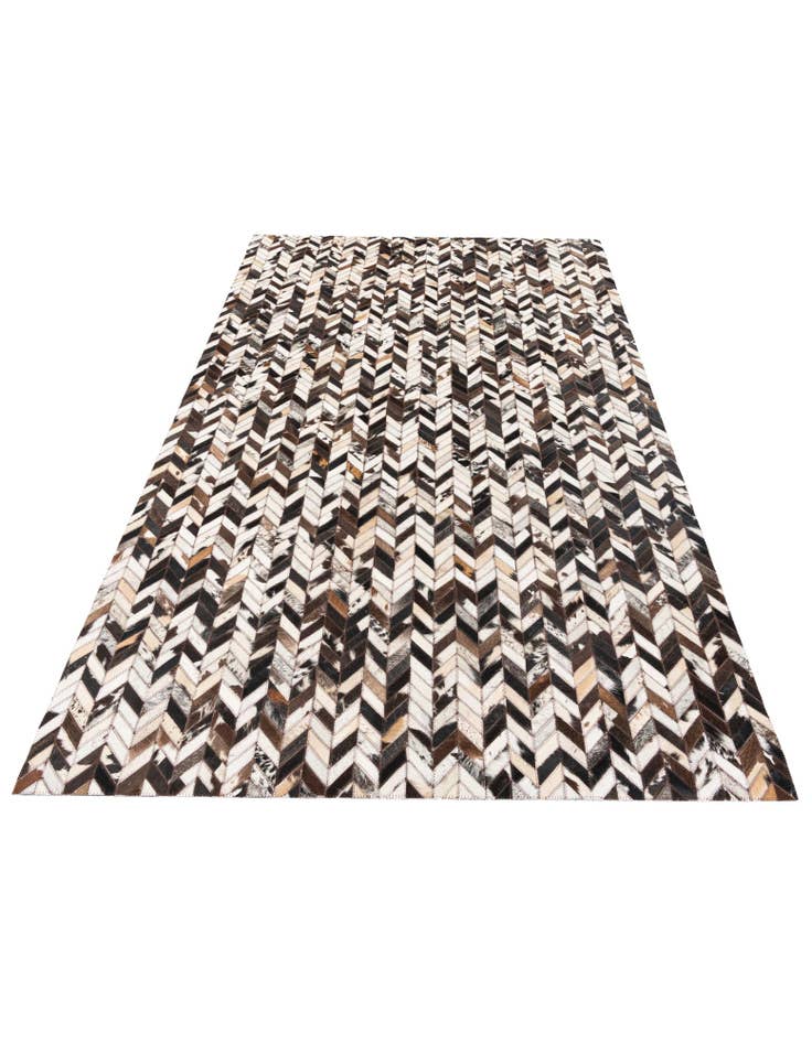 Detail image of 4' 11 x 7' 10 Cowhide Stocks Rug