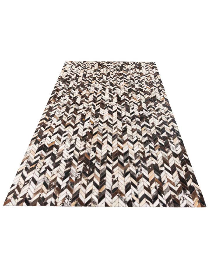 4' 11 x 7' 10 Cowhide Stocks Rug