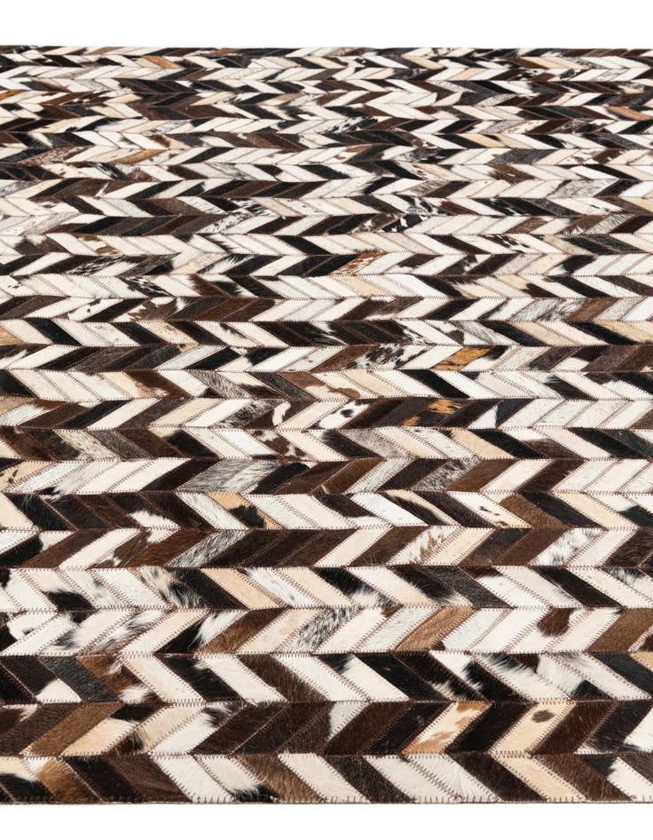 Detail image of 4' 11 x 7' 10 Cowhide Stocks Rug