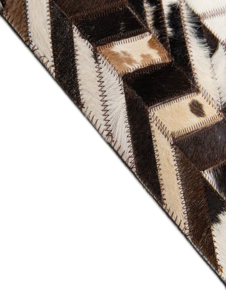 Detail image of 4' 11 x 7' 10 Cowhide Stocks Rug