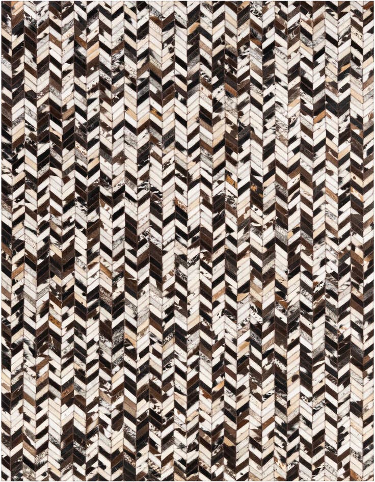 Detail image of 4' 11 x 7' 10 Cowhide Stocks Rug