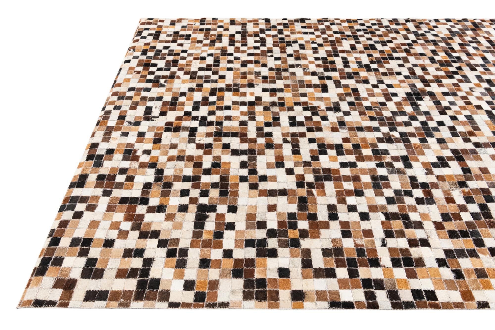 5' 5 x 7' 5 Cowhide Stocks Rug