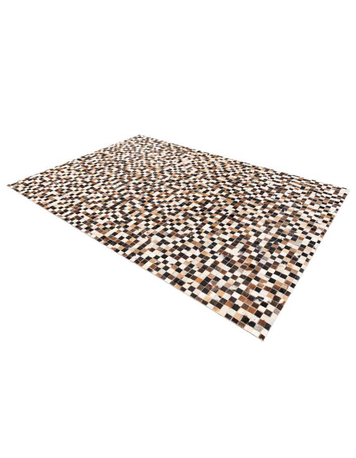 5' 3 x 7' 7 Cowhide Stocks Rug