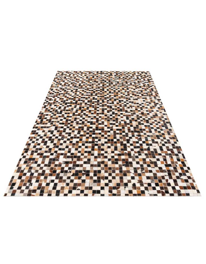 5' 3 x 7' 7 Cowhide Stocks Rug