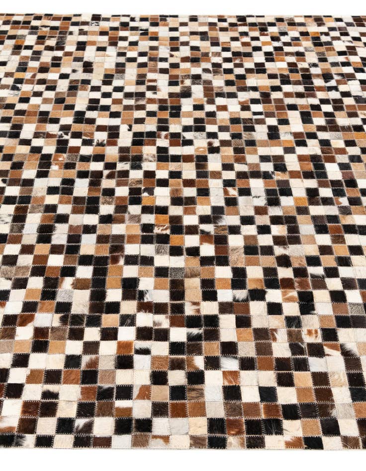 Detail image of 5' 3 x 7' 7 Cowhide Stocks Rug