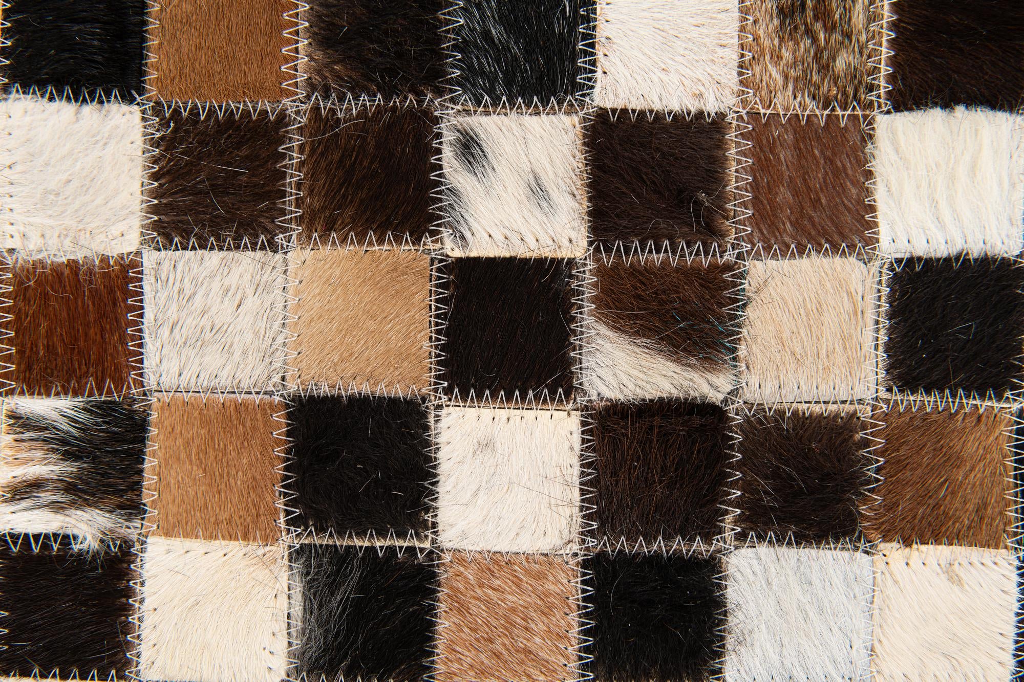 5' 3 x 7' 7 Cowhide Stocks Rug